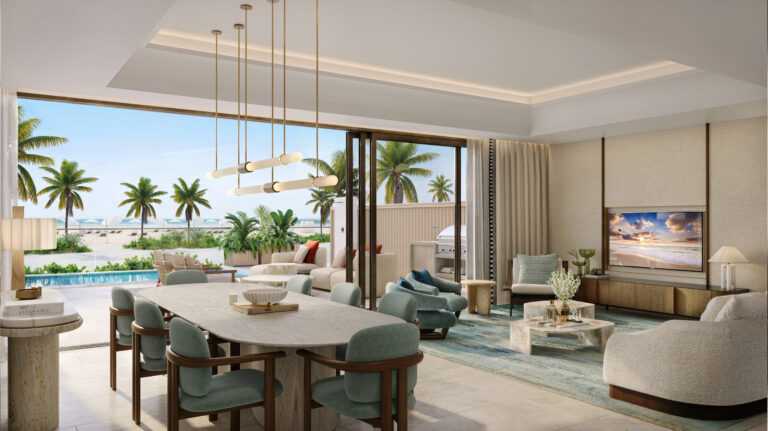 Townhouse Living Area with View - Fairmont Residences Al Marjan Island