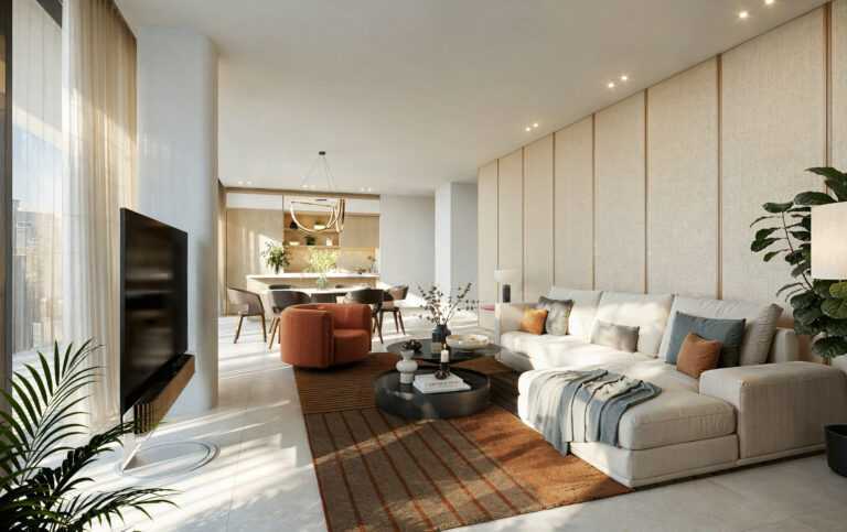 4333_Eden House_Internal_02 Bed apartment_Living_First Draft_IK