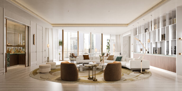 The Carlyle Residences Dubai - INT - Apt5a - Living Room