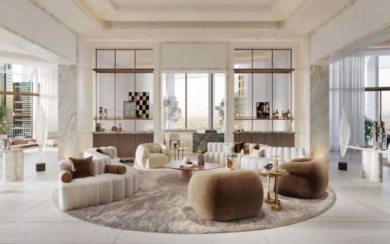 The Carlyle Residences Dubai - INT - Penthouse - Bar Area