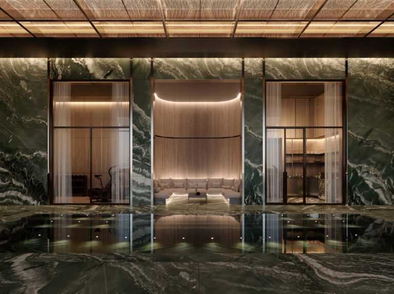 The Carlyle Residences Dubai - INT - Penthouse - Pool Spa Sectional